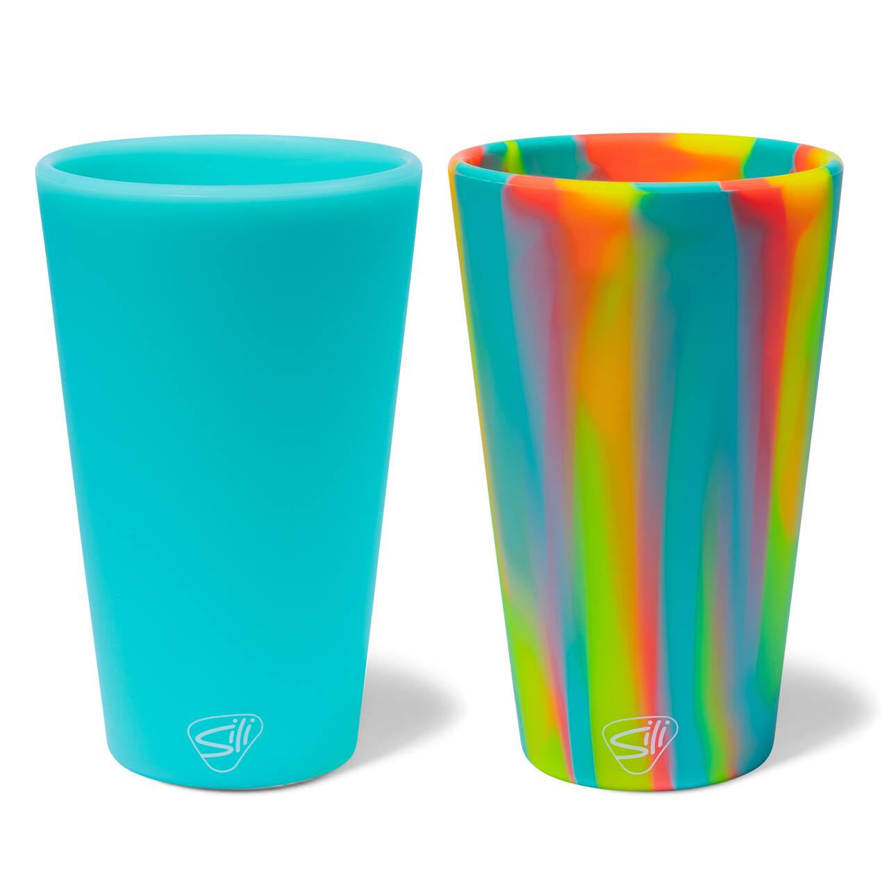 Silipint® 16oz. Sugar Rush & Aqua Silicone Pint Glasses, 2ct.